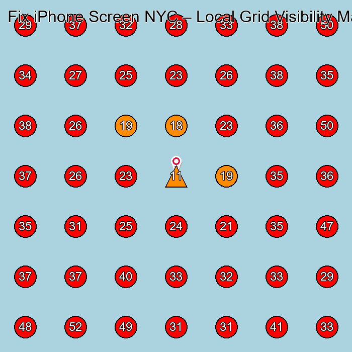 Fix iPhone Screen NYC GeoGrid visibility map for Repair Service in None